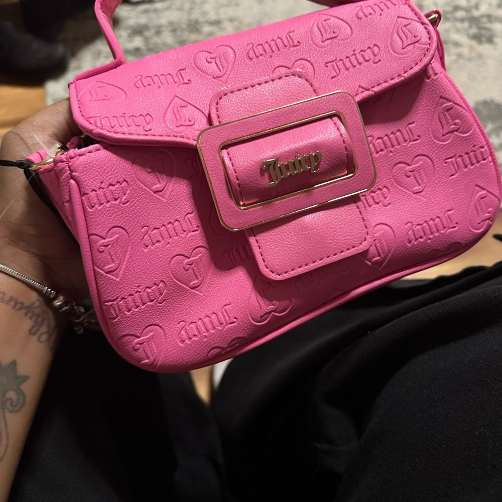 Juicy Couture Pink Embossed Crossbody Bag